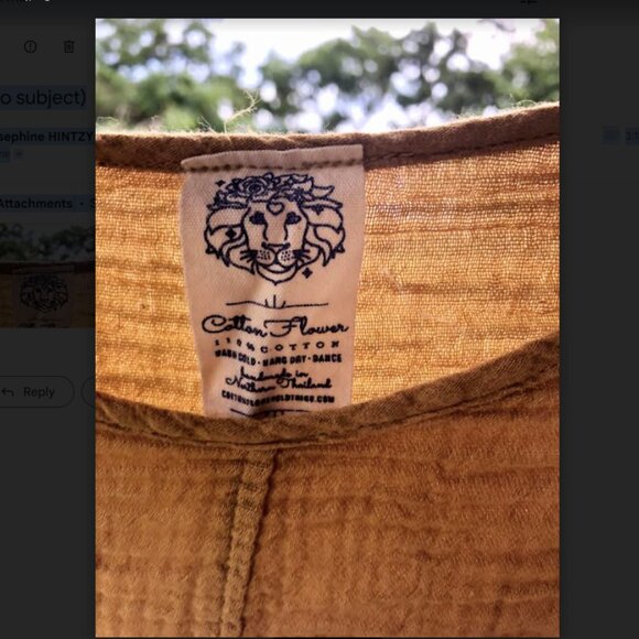 Cotton Flower Clothing Tee Dress in Gold - Picture 4 of 4